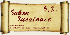 Vukan Kuculović vizit kartica